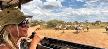 Woman on tour in Kenya